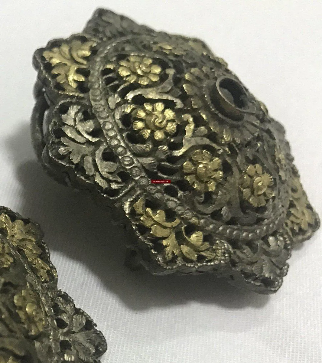 1263 SOLD Rare Antique Himalayan Silver Ornament Pair - Koma / Kooma from Sikkim