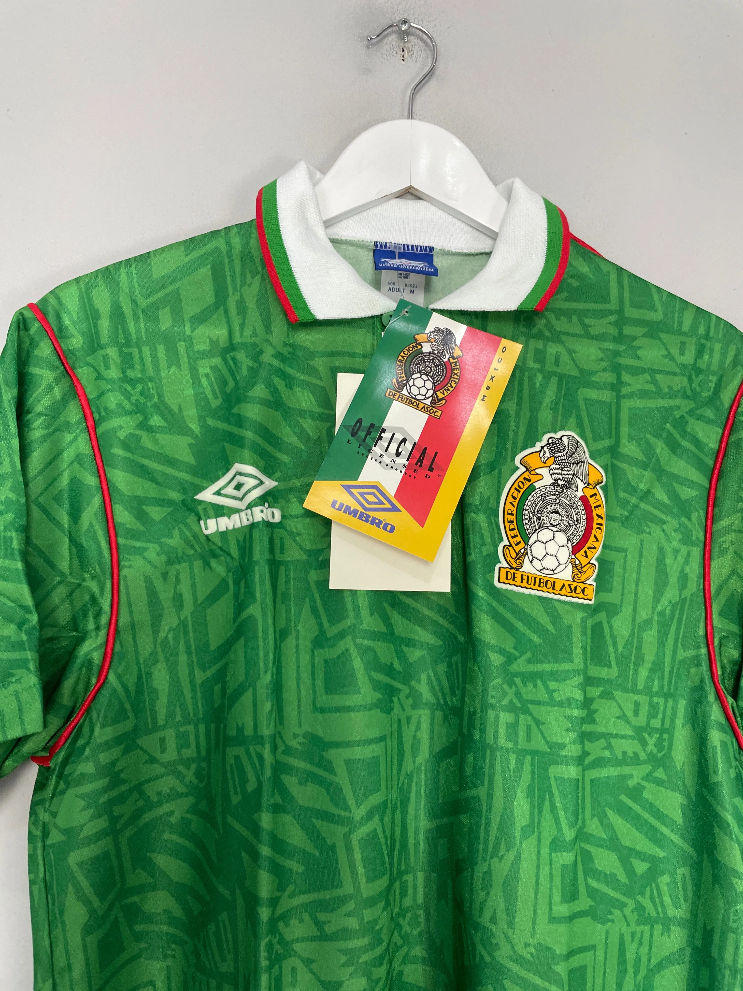 1994 MEXICO *BNWT* HOME SHIRT (M) UMBRO