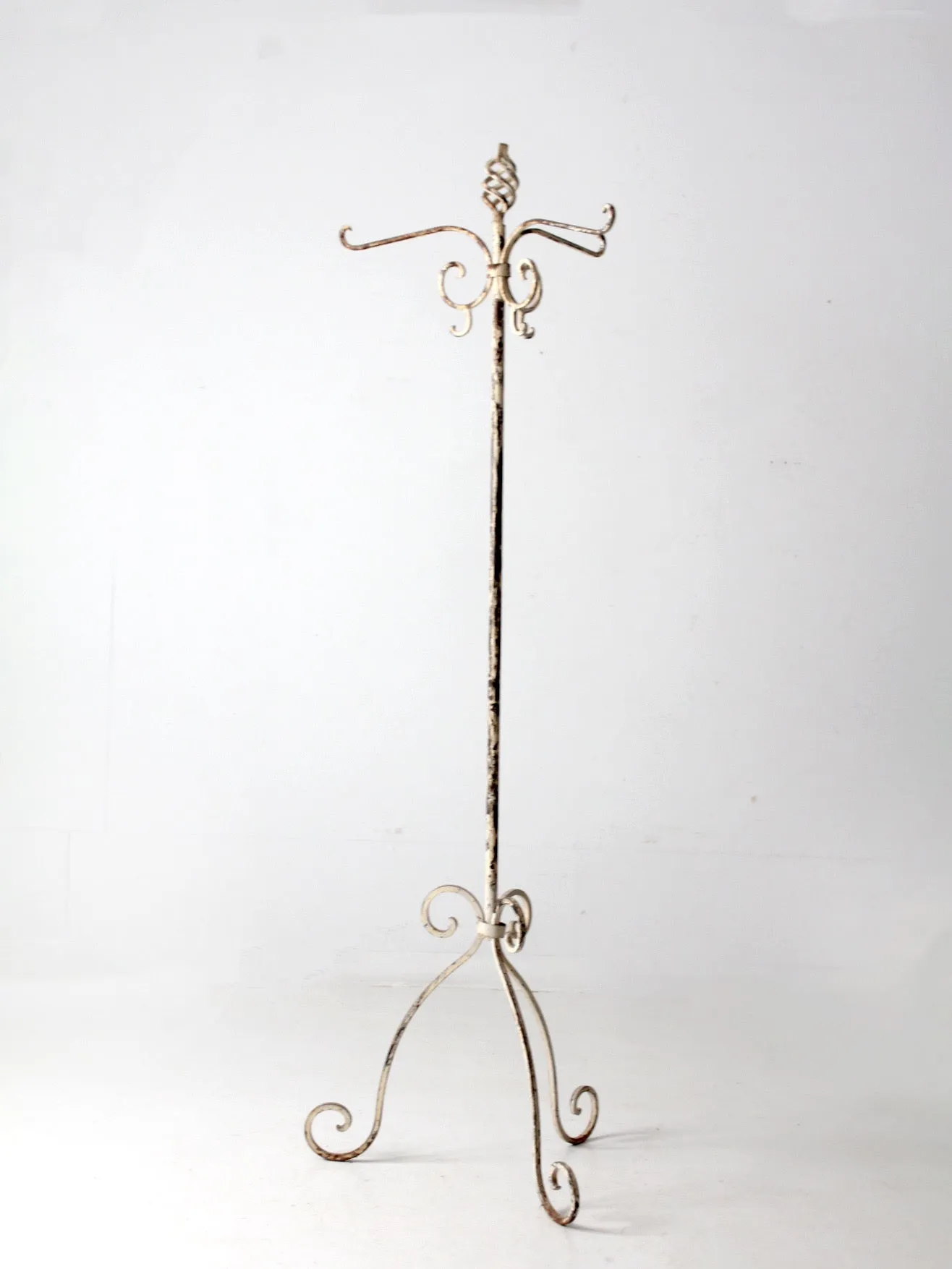 antique wrought iron hall tree coat rack