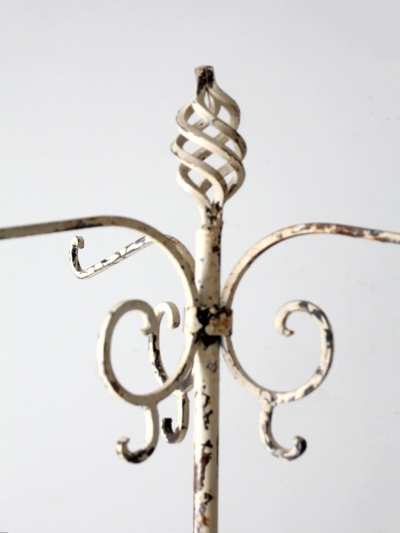 antique wrought iron hall tree coat rack