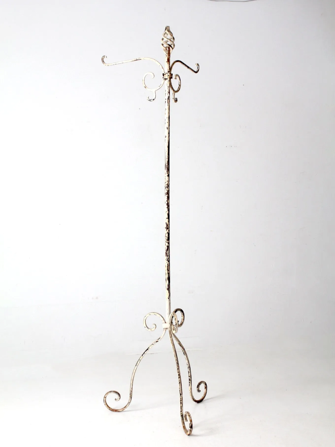 antique wrought iron hall tree coat rack