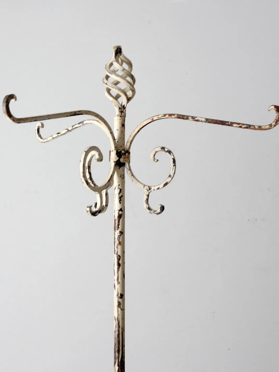 antique wrought iron hall tree coat rack