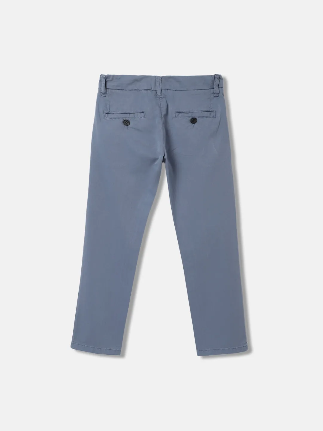 Antony Morato Boys Blue Solid Skinny Fit Mid-Rise Trouser