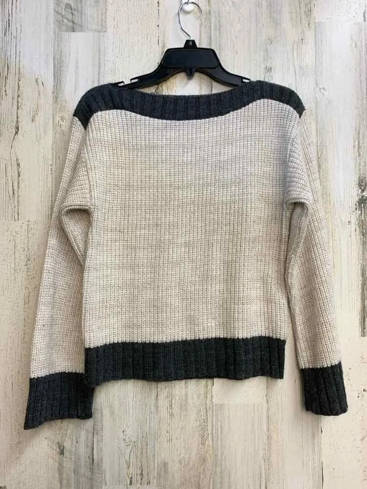 APT. 9 Tops Size S CREAM/GRAY SWEATER Sweater