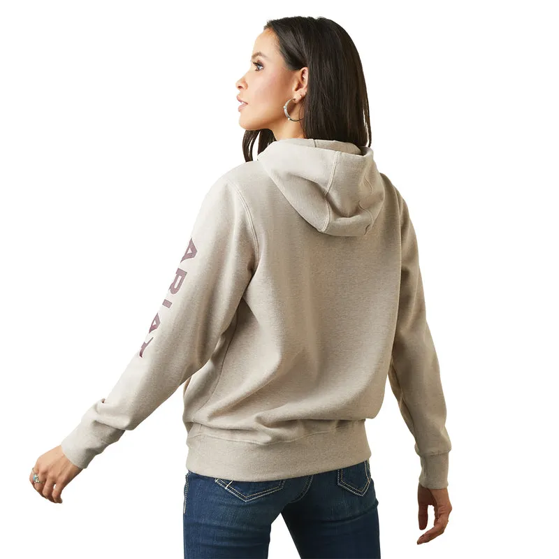 Ariat Women's Ariat Logo Hoodie, Oatmeal Heather