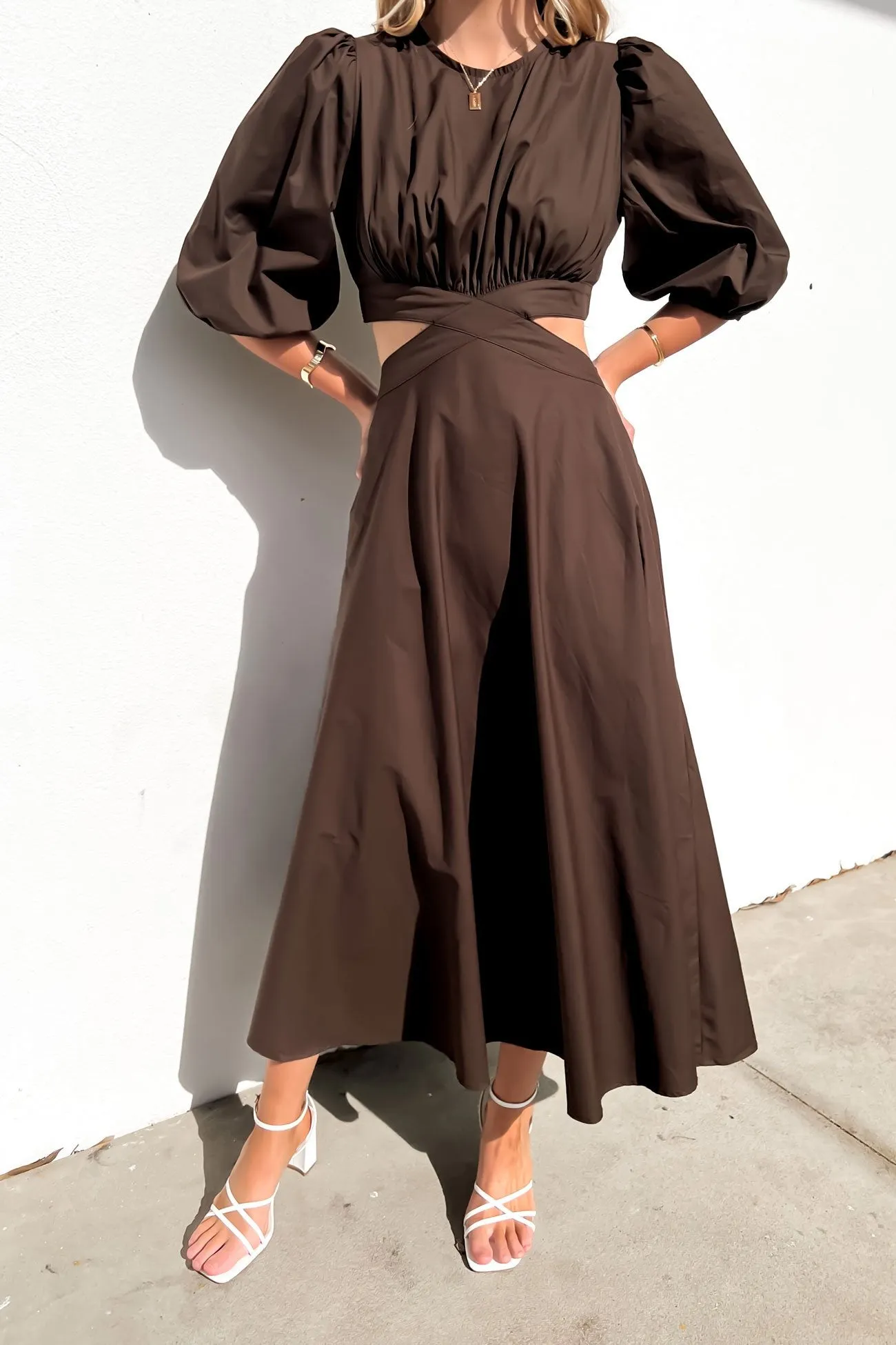 Ava Maxi Dress Chocolate