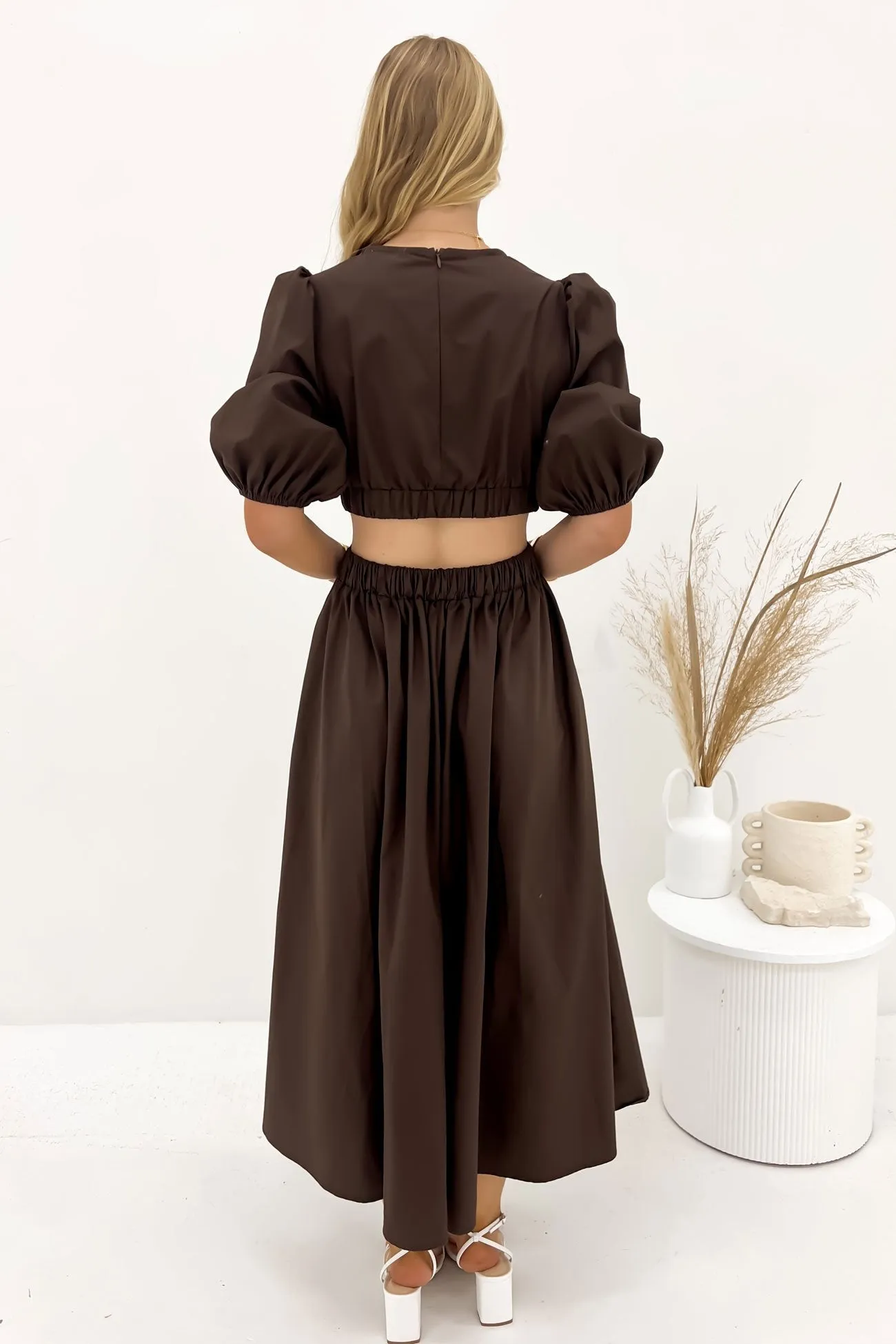 Ava Maxi Dress Chocolate