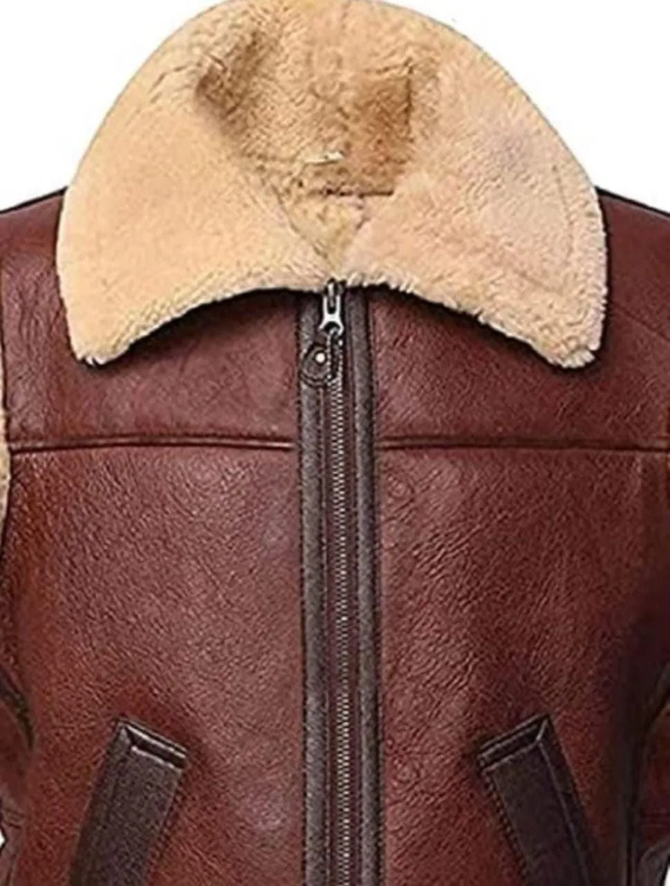 B3 Aviator Fur Bomber Brown Vest