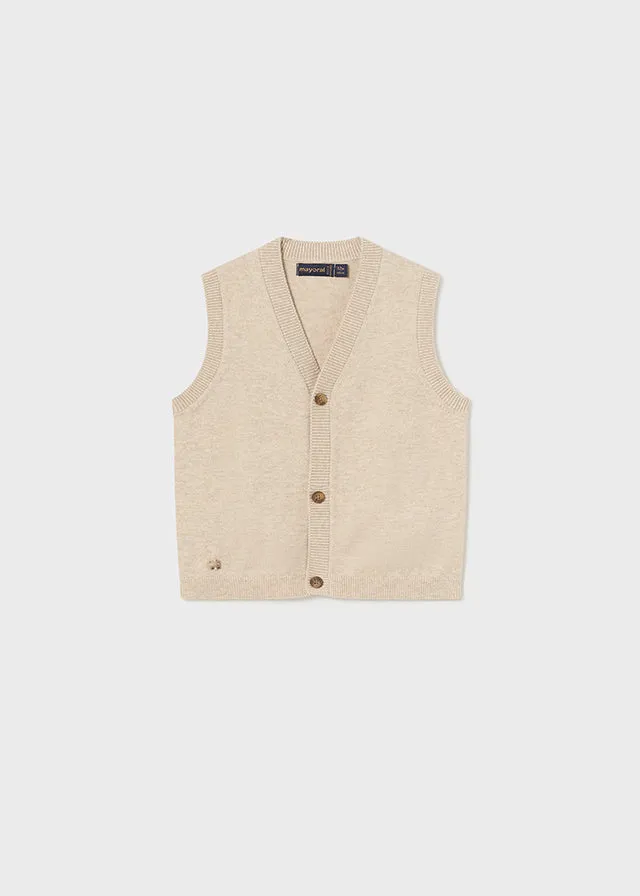 Beige Knitted Vest