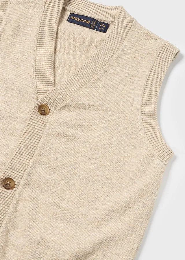 Beige Knitted Vest