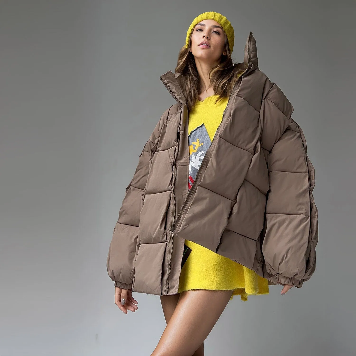 Beige Puffer Jacket