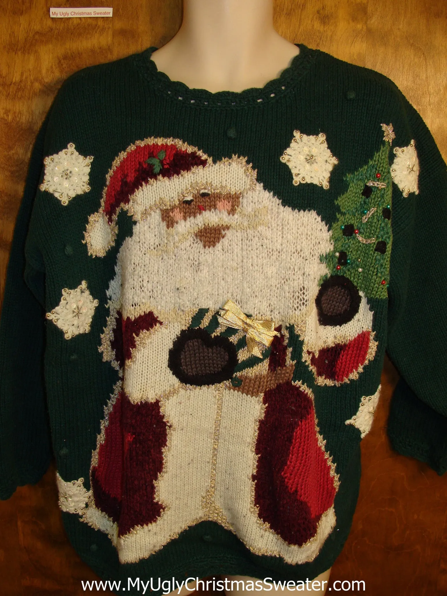 Best Huge Santa 80s Ugly Christmas Jumper