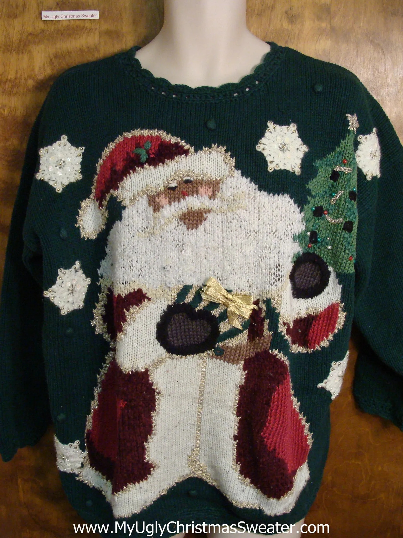 Best Huge Santa 80s Ugly Christmas Jumper