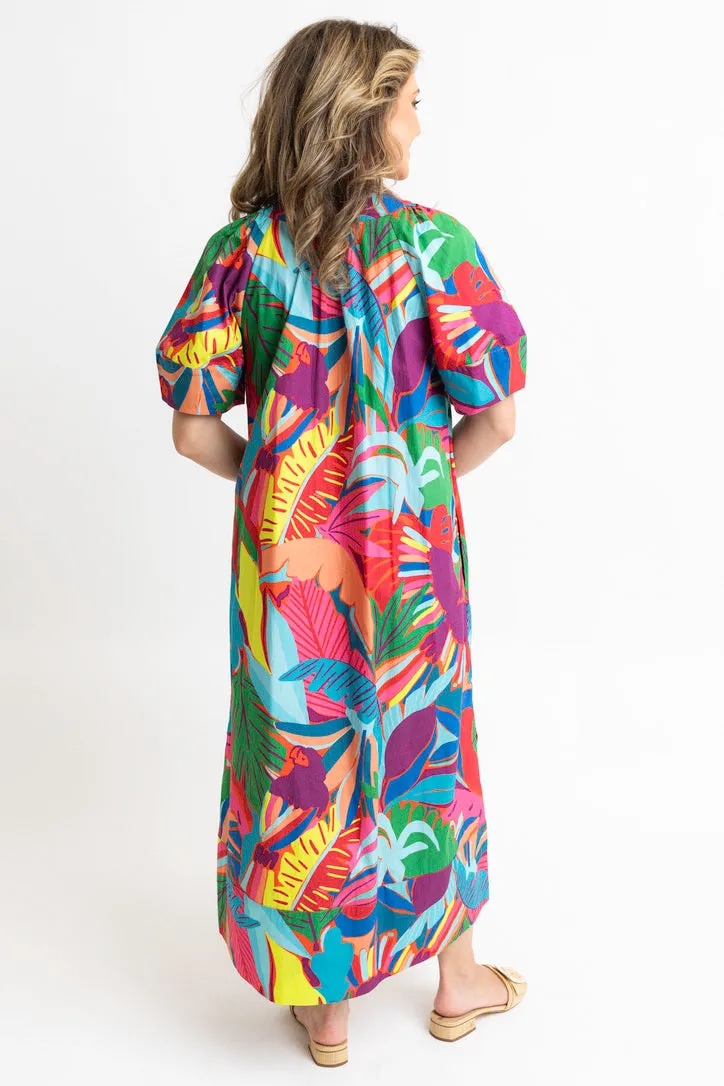 Birds of Paradise Vneck Maxi Dress