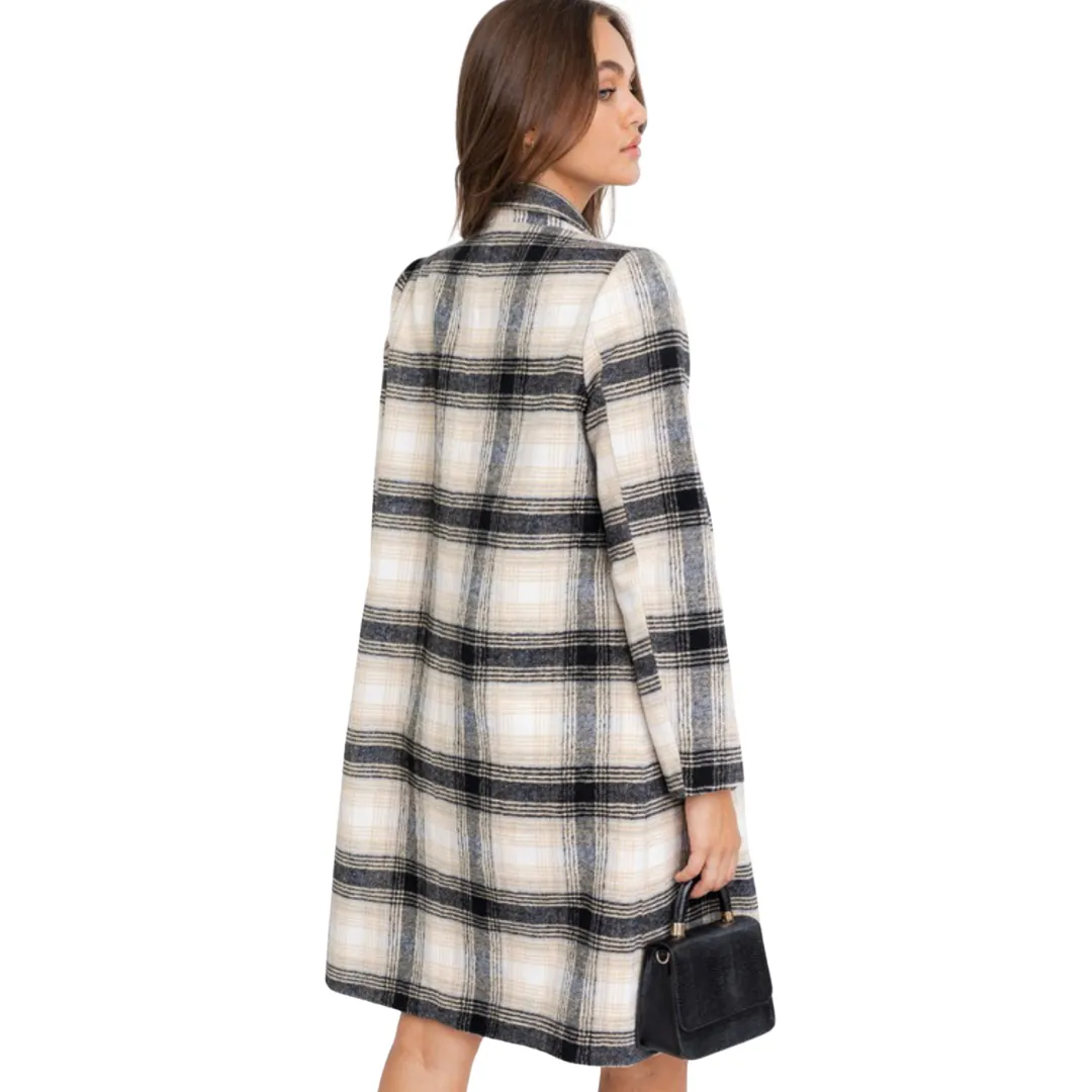 Black Plaid Coat