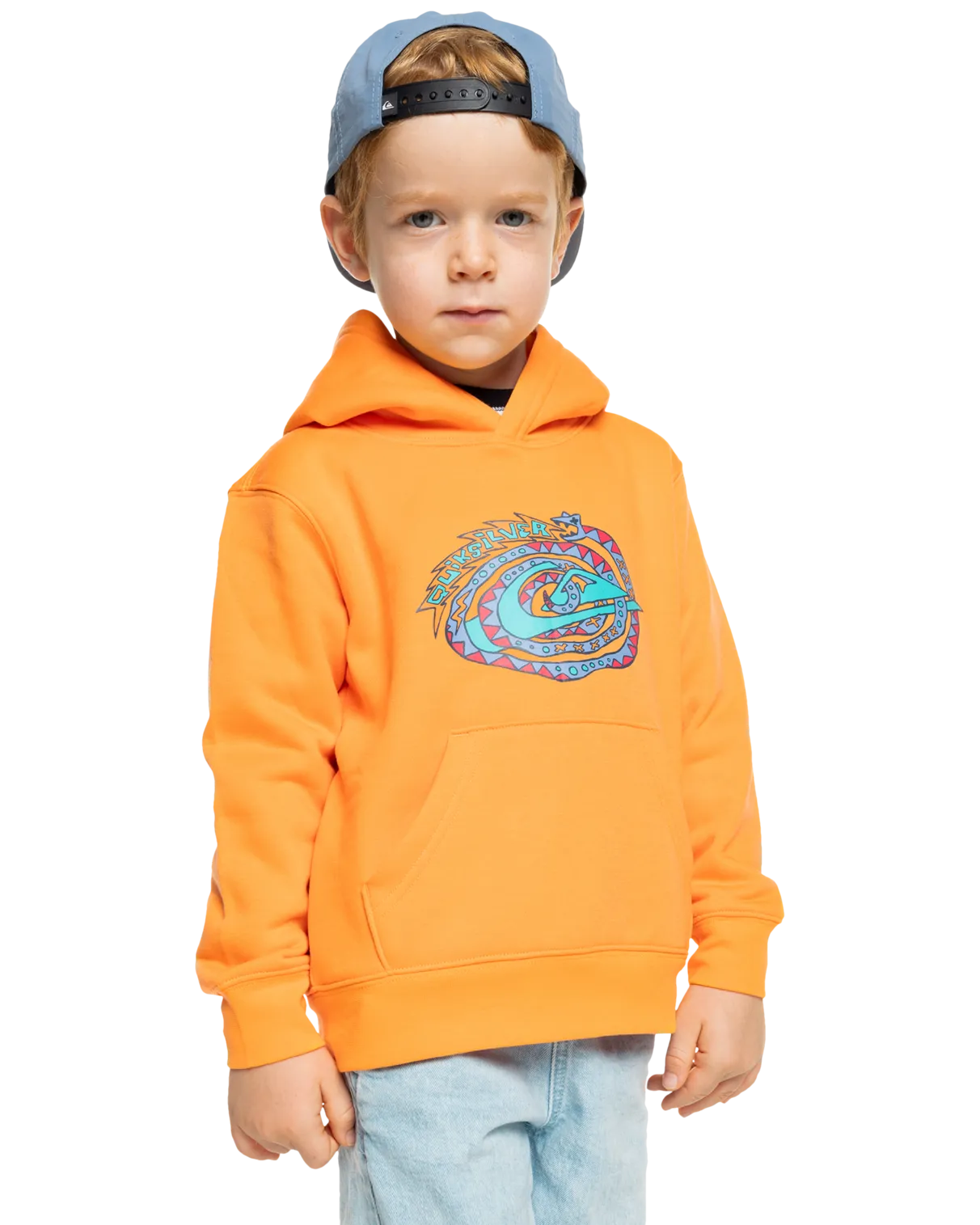 Boys Graphic Hoodie in Blazing Orange