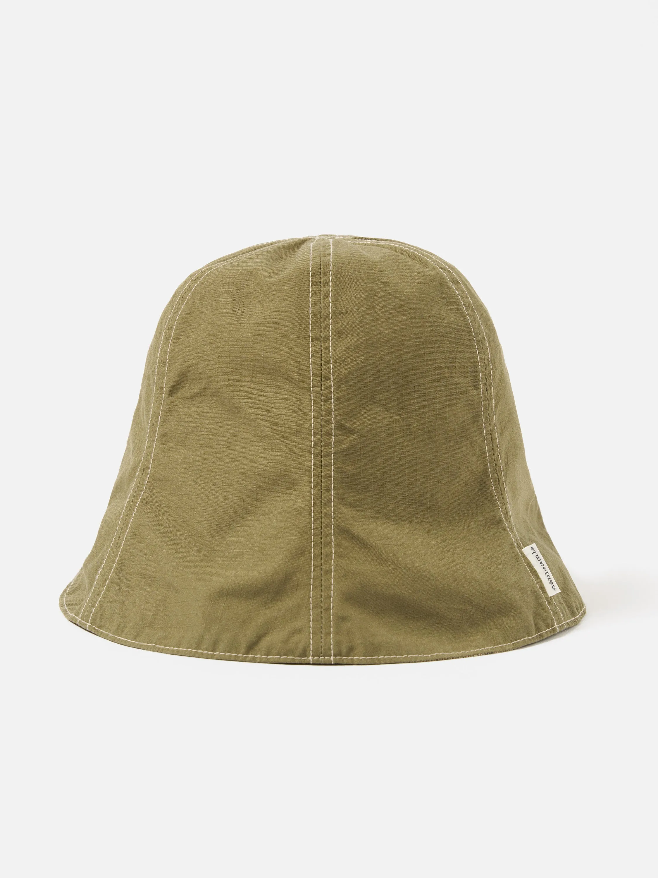 cableami® Reversible Tulip Hat in Olive/Beige Check Ripstop/Cordura