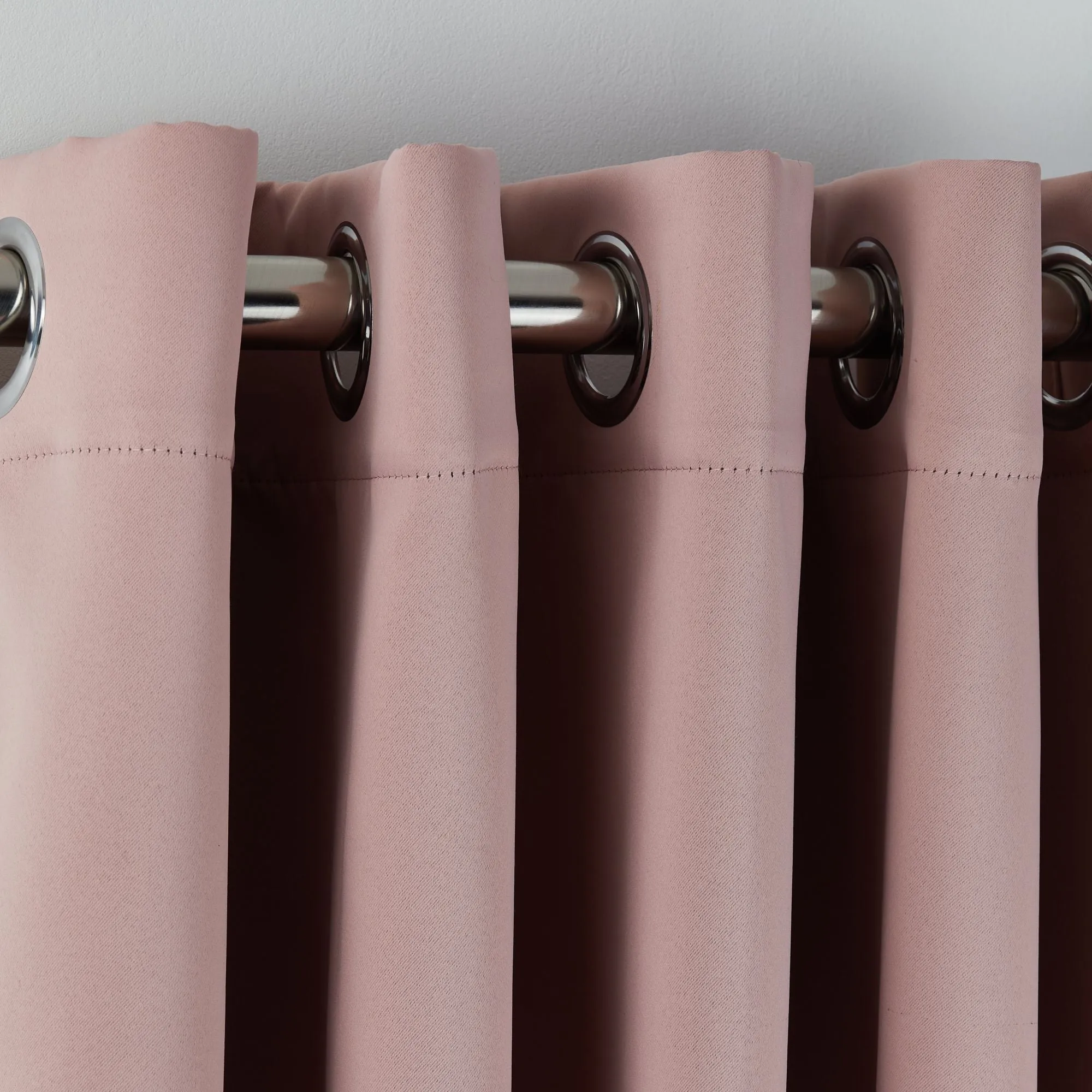 Cali Blush Pink Thermal Blackout Eyelet Curtains