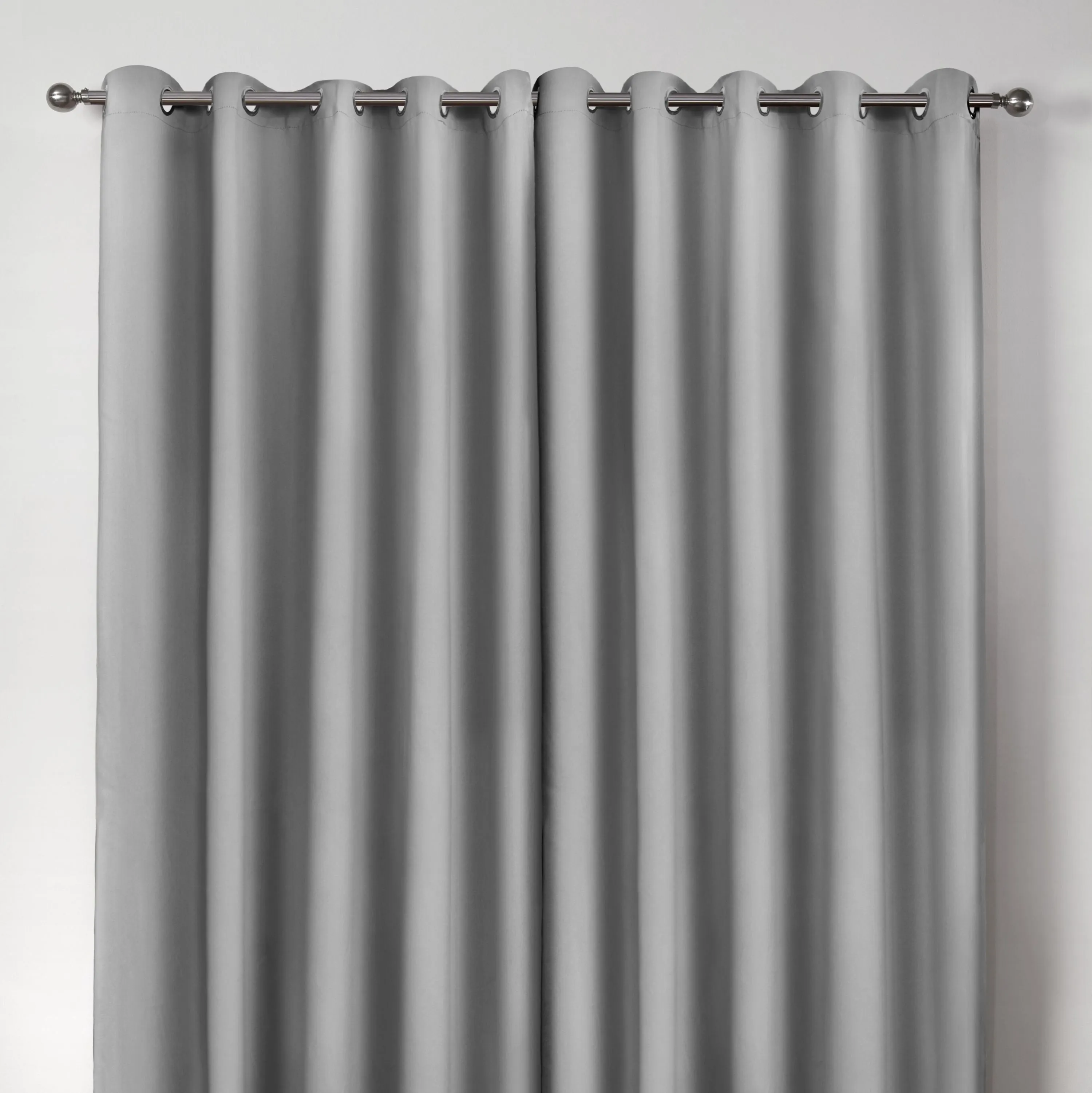 Cali Silver Thermal Blackout Eyelet Curtains