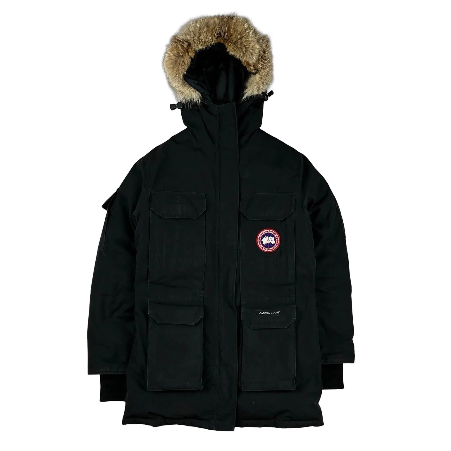 Canada Goose Black Premium Down Coyote Fur Hood Expedition Parka Jacket - XS