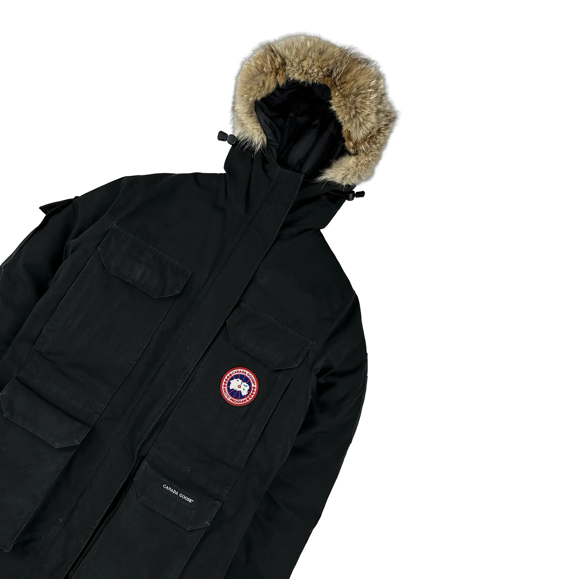 Canada Goose Black Premium Down Coyote Fur Hood Expedition Parka Jacket - XS