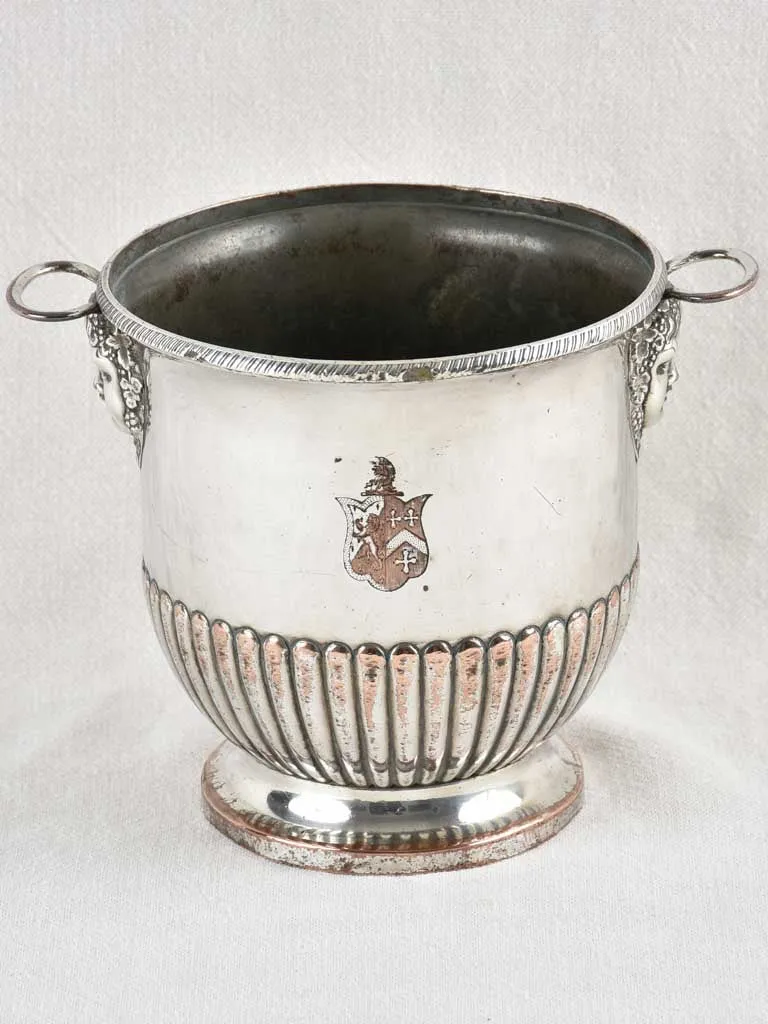 Champagne bucket w/ coat of arms