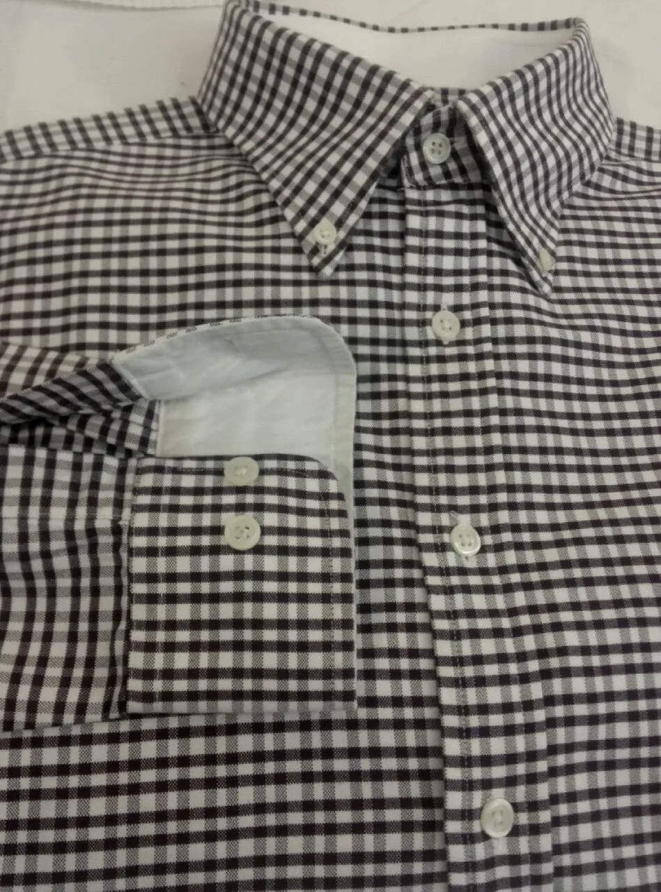 Charles Tyrwhitt- Purple Cotton Check BD Oxford Dress/ Fashion Shirt- size L