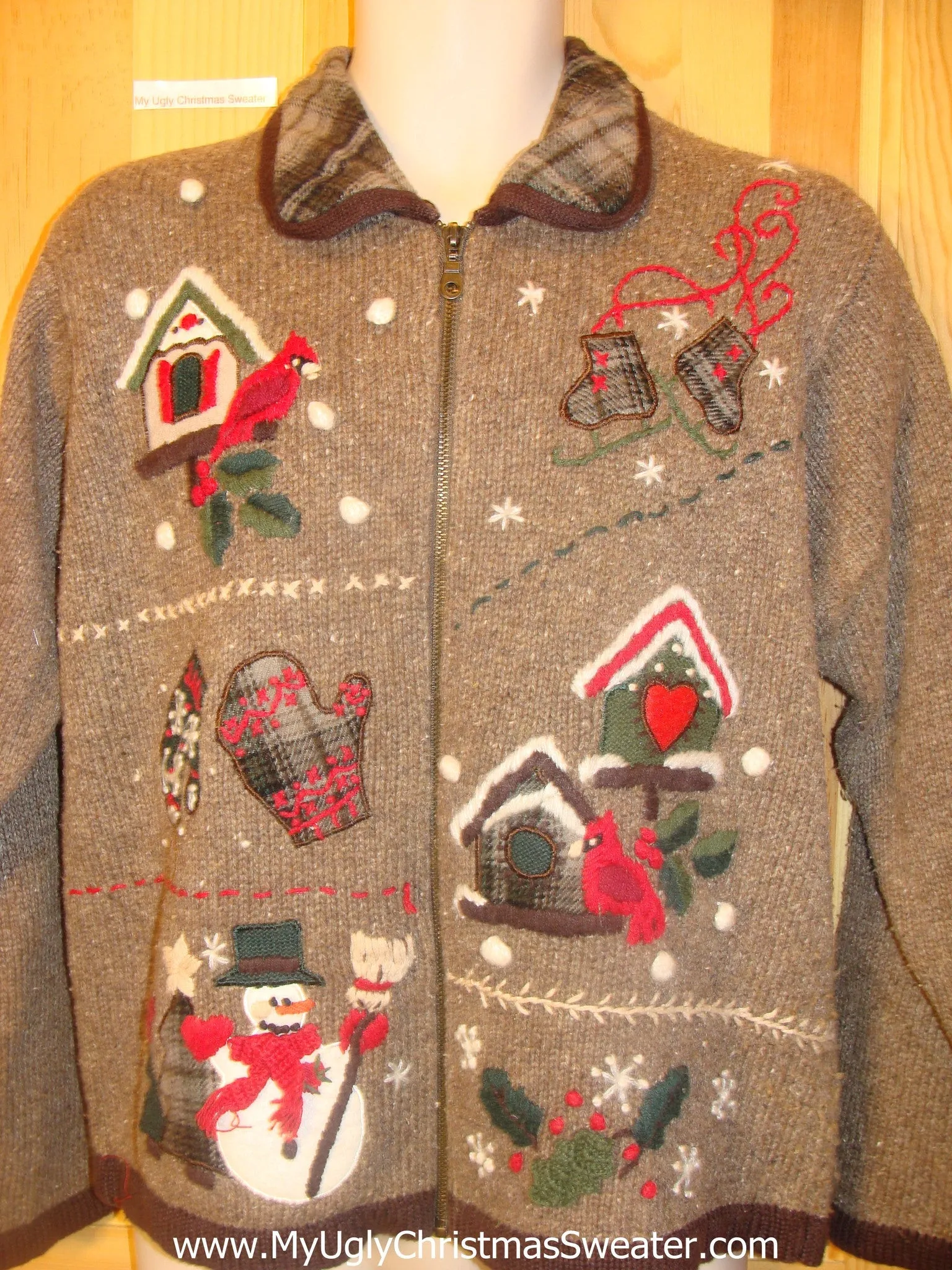 Cheesy Brown Christmas Jumper Sweater Winter Themed