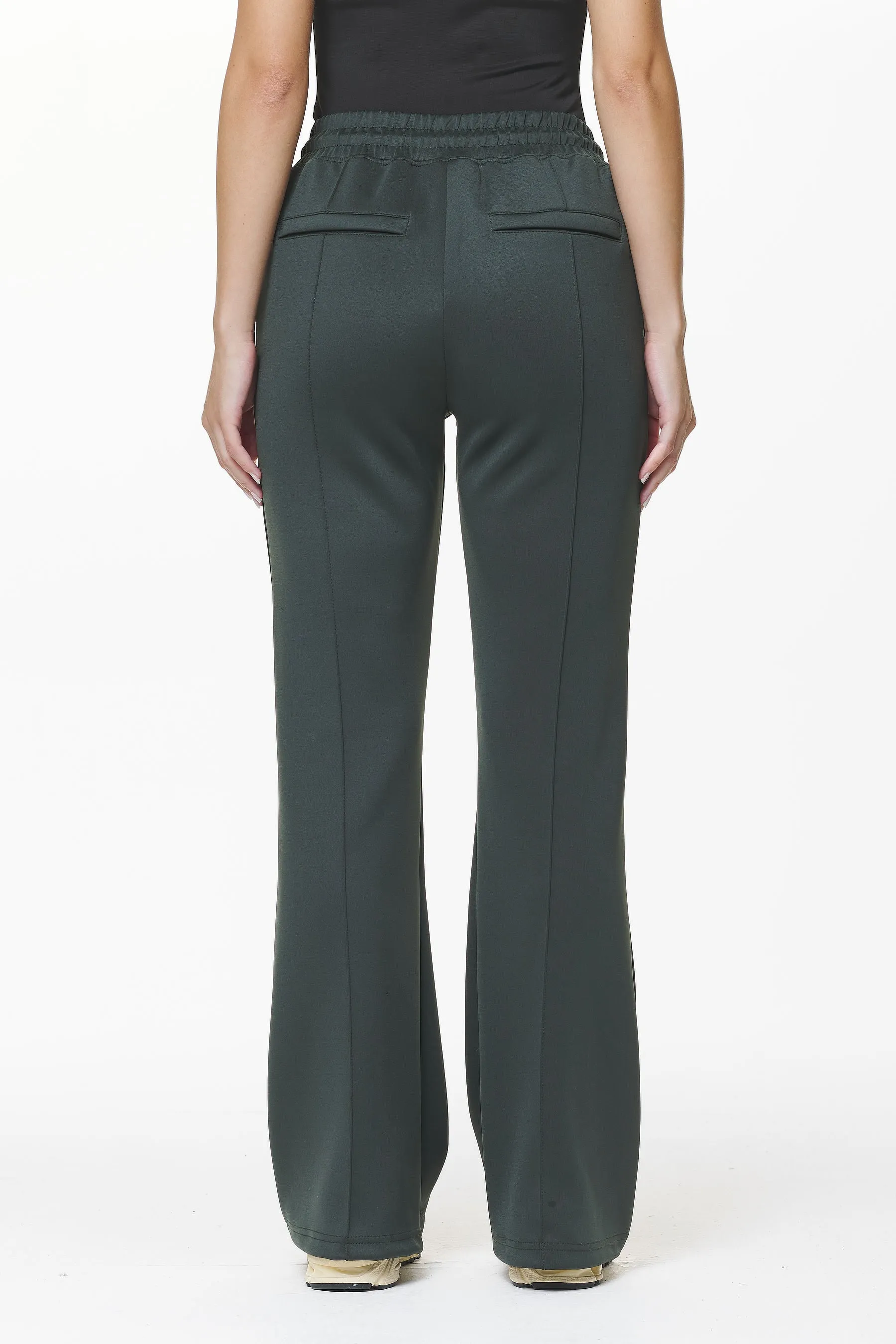 Clair Flared Track Pants Sage Green