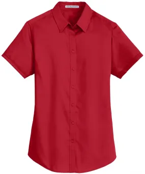 CLOSEOUT - Port Authority Ladies Short Sleeve SuperPro Twill Shirt