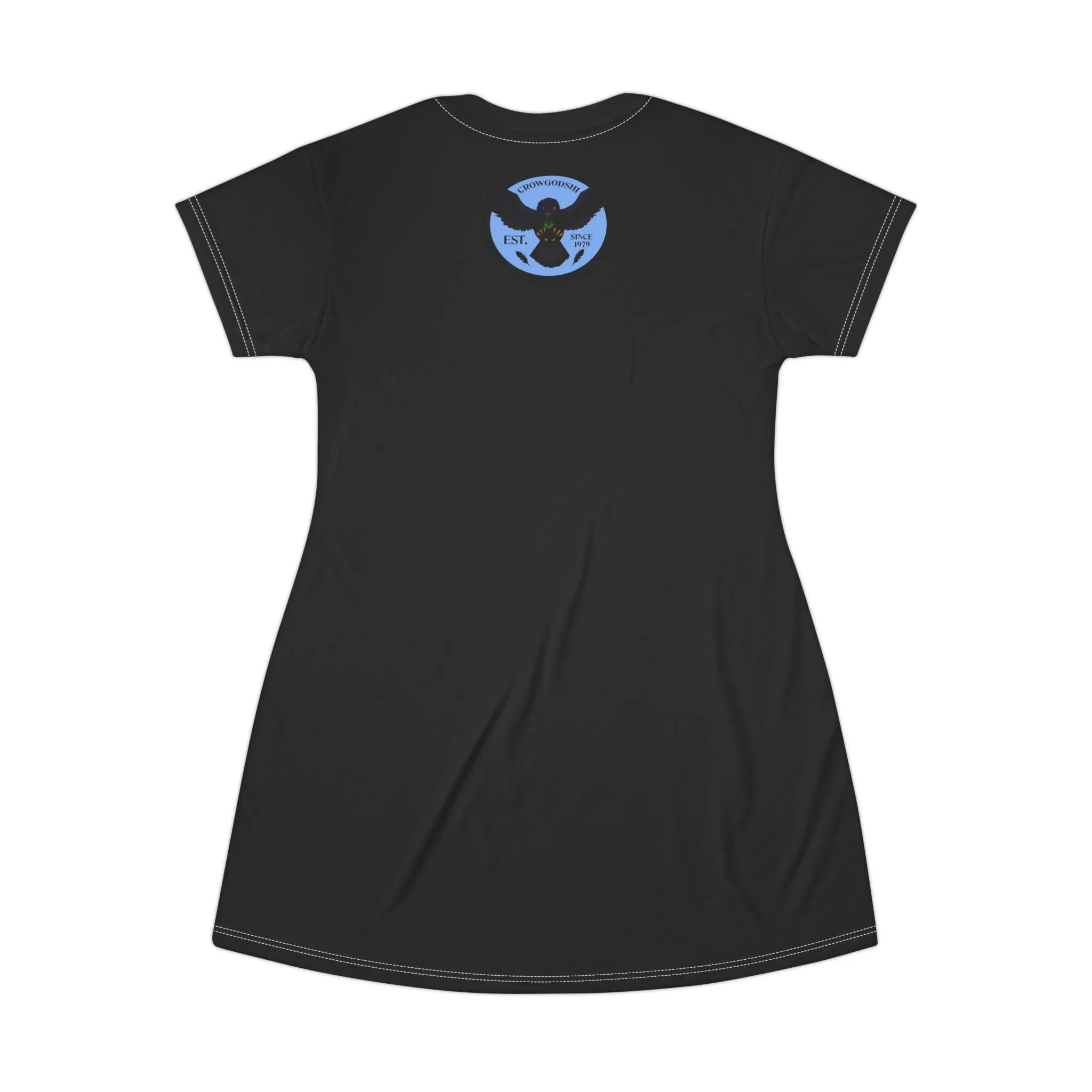 Crowgodshi Symbol T-Shirt Dress, CAROLINA BLUE LOGO