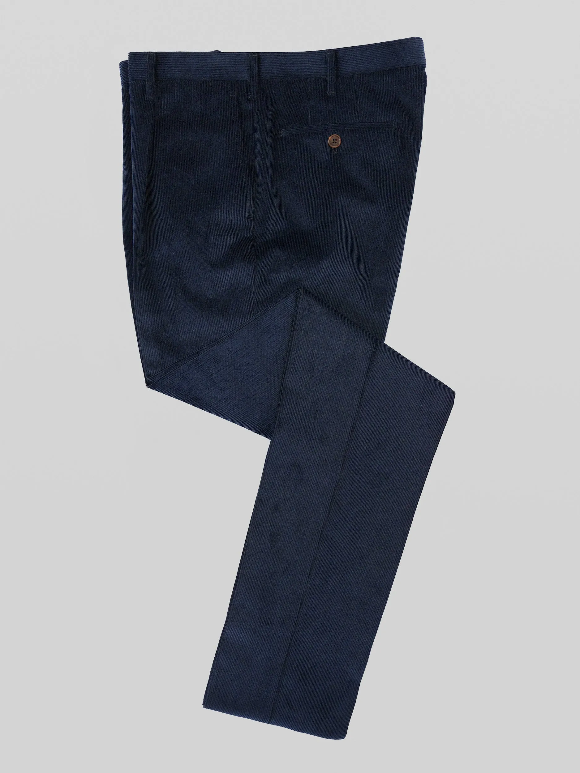 Dark blue corduroy medium wale trousers