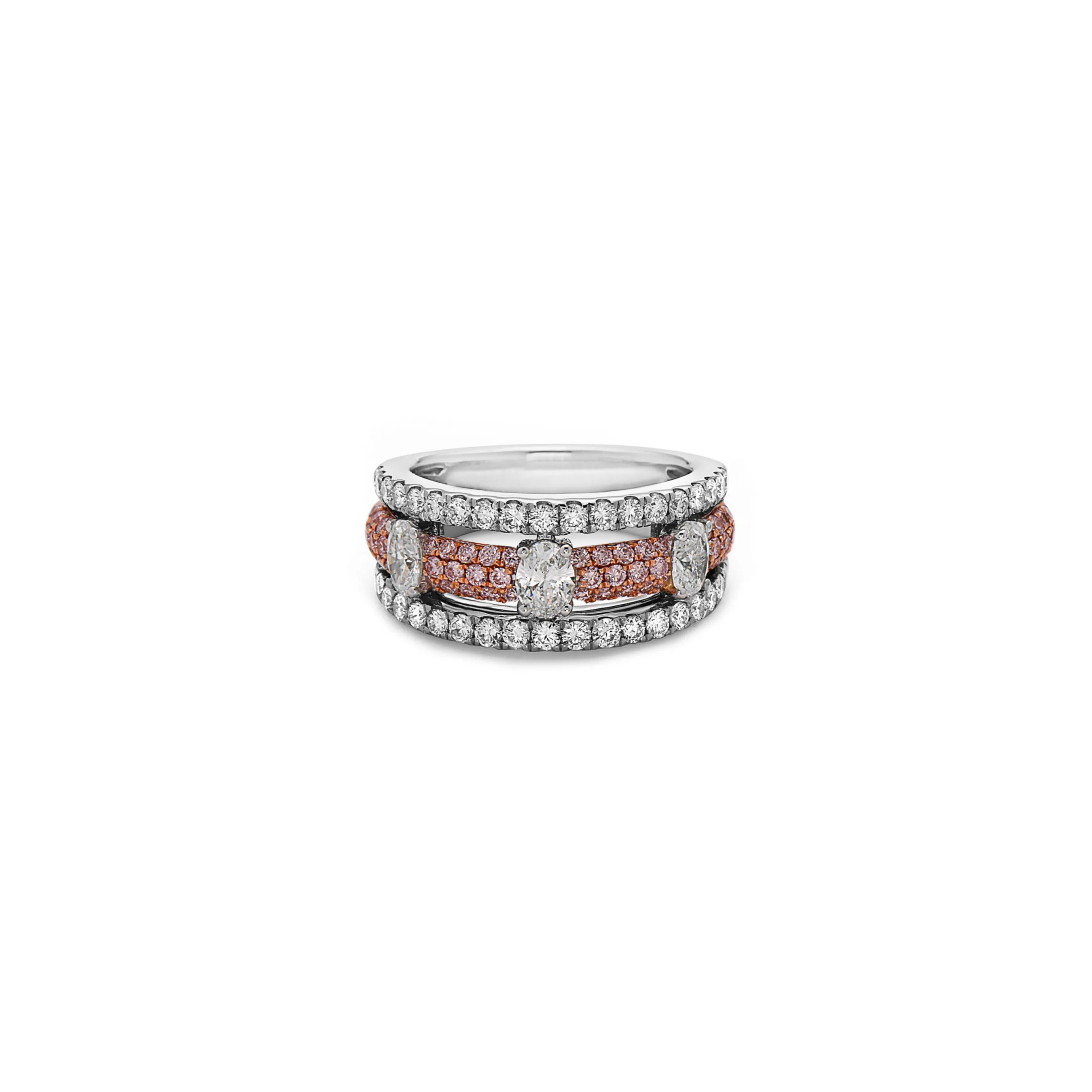 Diamond Tri-Layer Ring