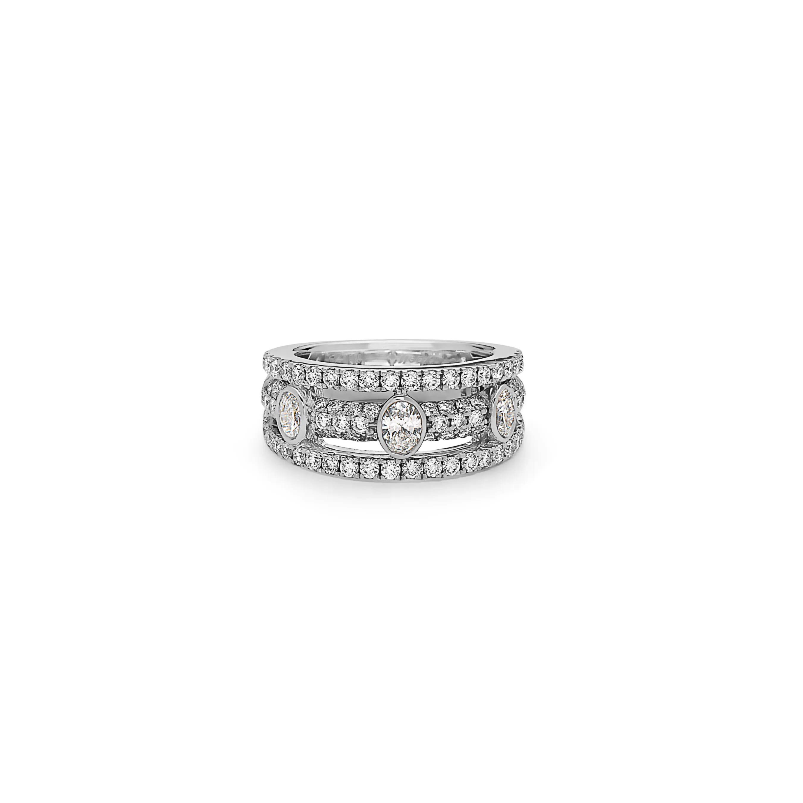 Diamond Tri-Layer Ring