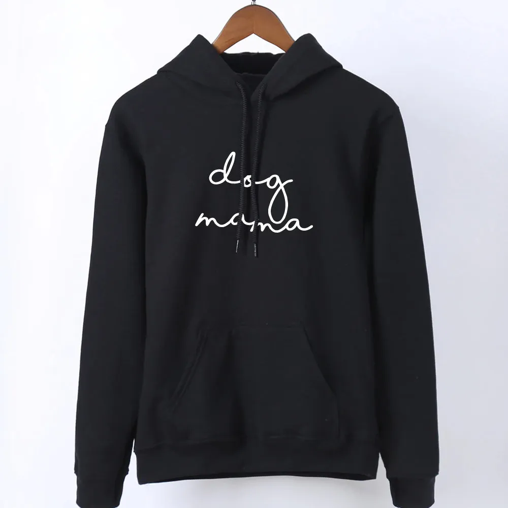 Dog Mama Retro Script Hoodie