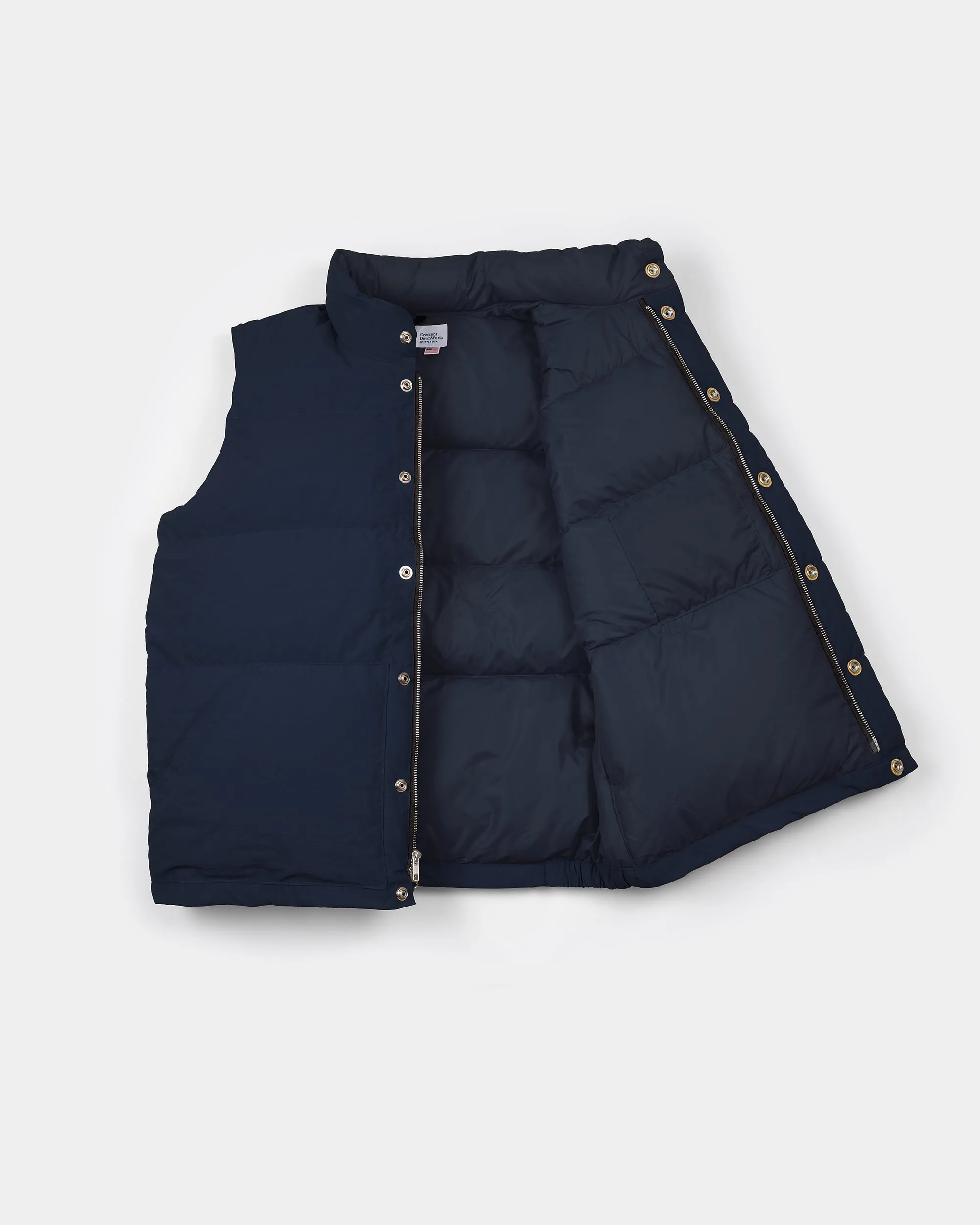 Down Italian Vest - Recycled Ripstop - Navy