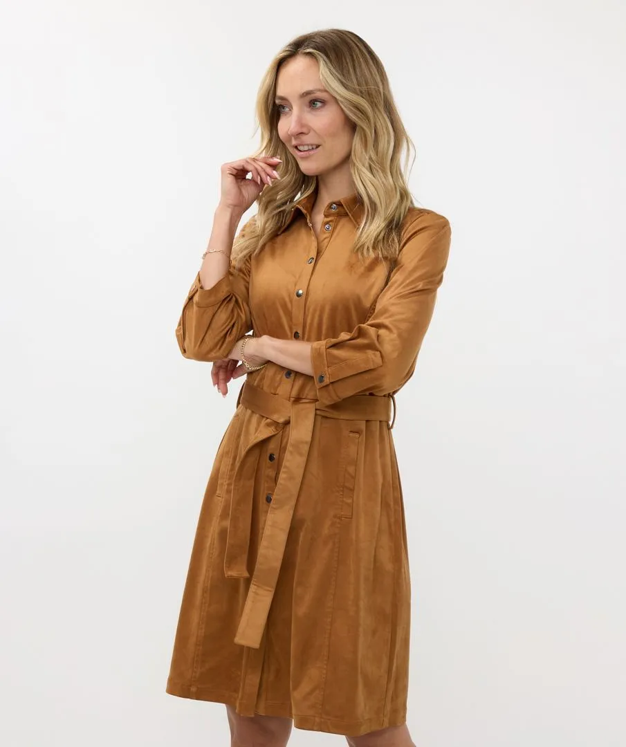 Dress Suedine - Camel