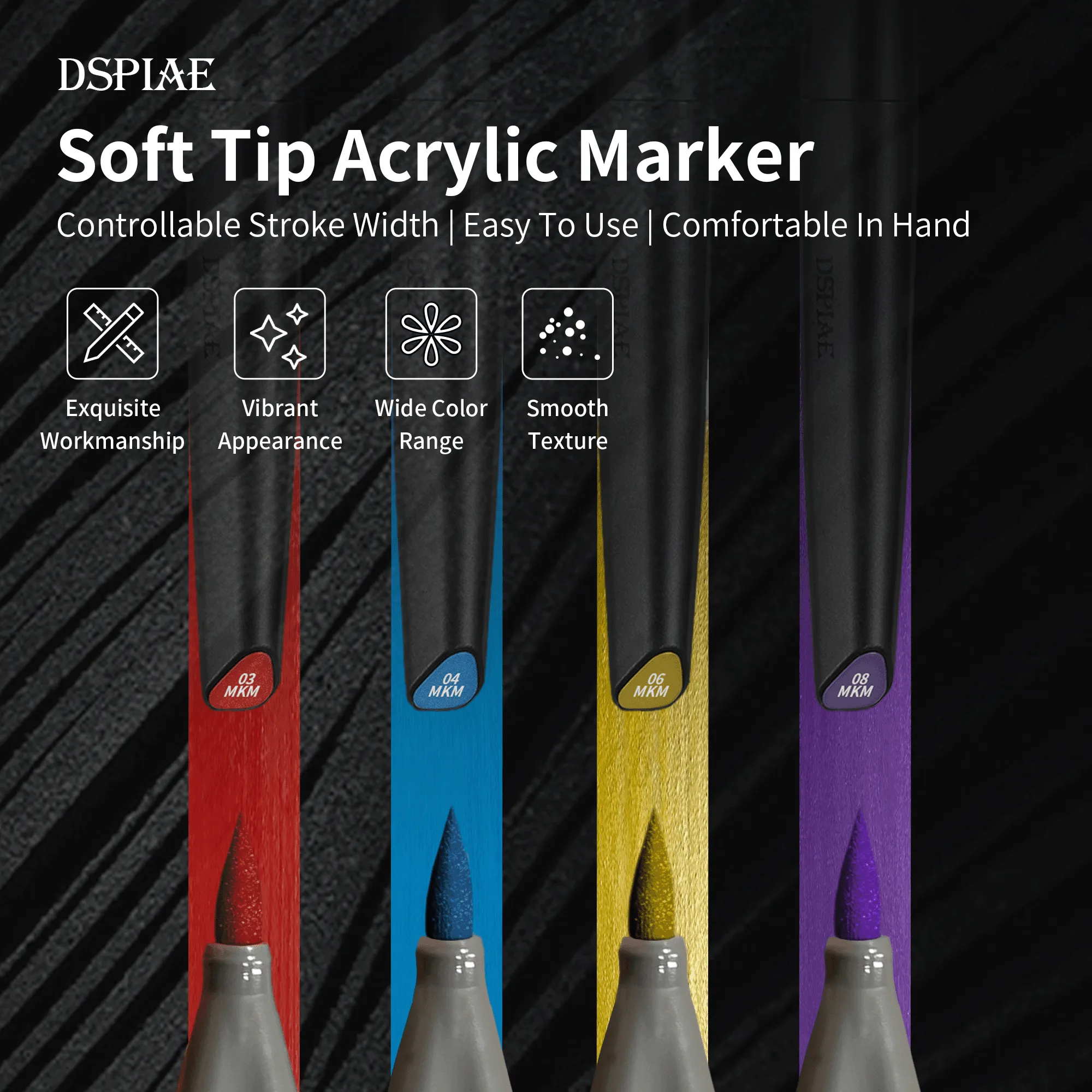 DSPIAE Soft Tip Marker Metallic Blue MKM-04