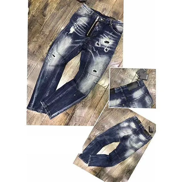 Dsquared2 Be Cool Be Nice Straight Cut Navyblue Pants