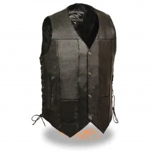 EL5391 Men's 10 Pocket Side Lace Vest