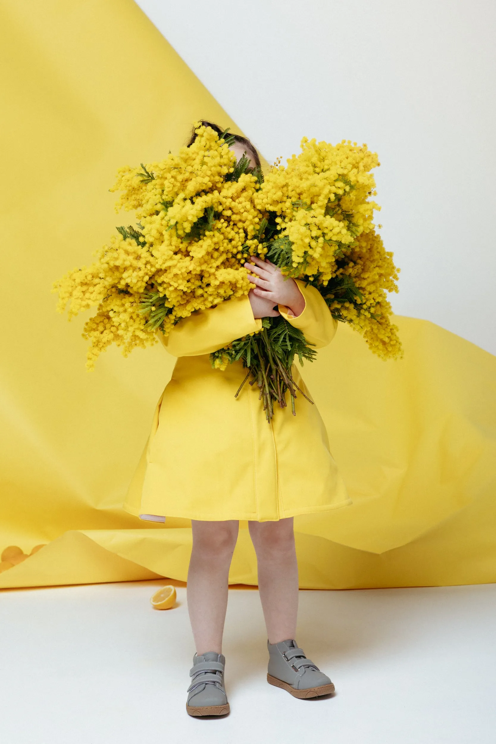 Girls' Yellow Coat with Hood | 'Yellow Sun'