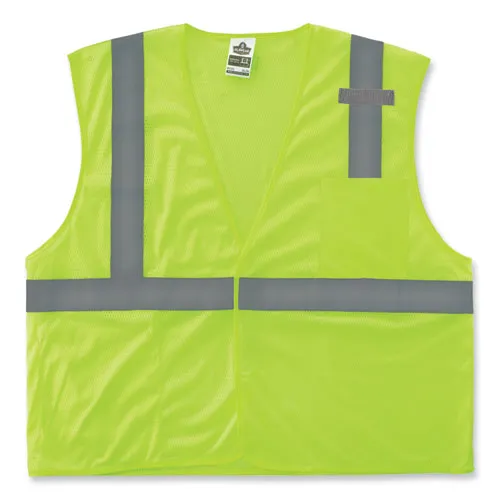 Glowear 8210hl-s Single Size Class 2 Economy Mesh Vest, Polyester, 3x-large, Lime