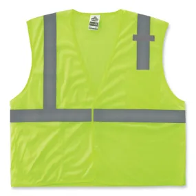 Glowear 8210hl-s Single Size Class 2 Economy Mesh Vest, Polyester, Large, Lime