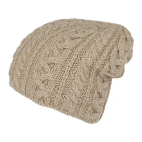 Highland 2000 Super Soft Alpaca Wool Slouch Oversized Beanie Hat - Camel