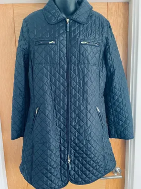 Hobbs Navy Quilted Jacket. NEW. - Size 12