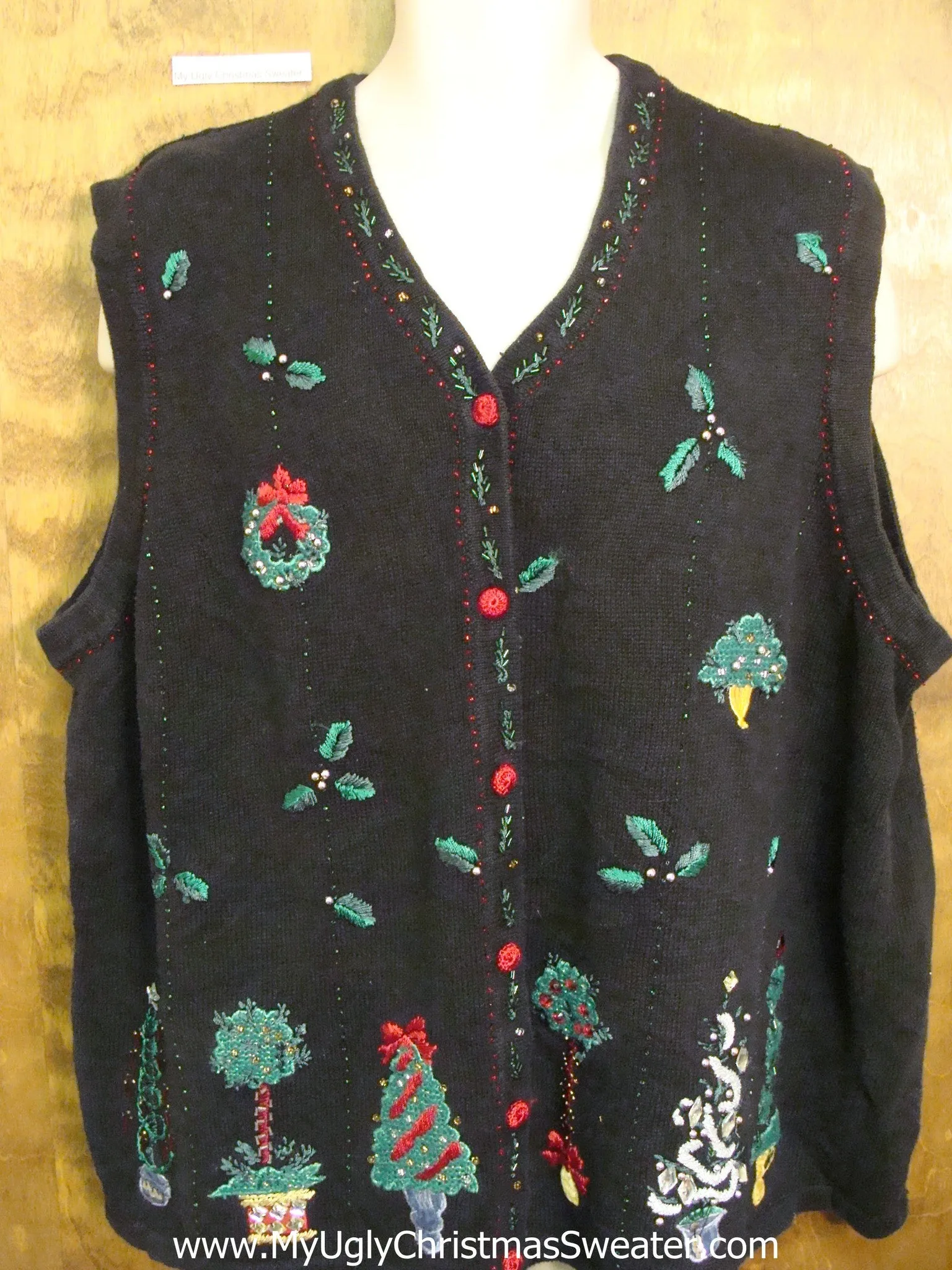 Ivy and Trees Ugliest Christmas Sweater Vest