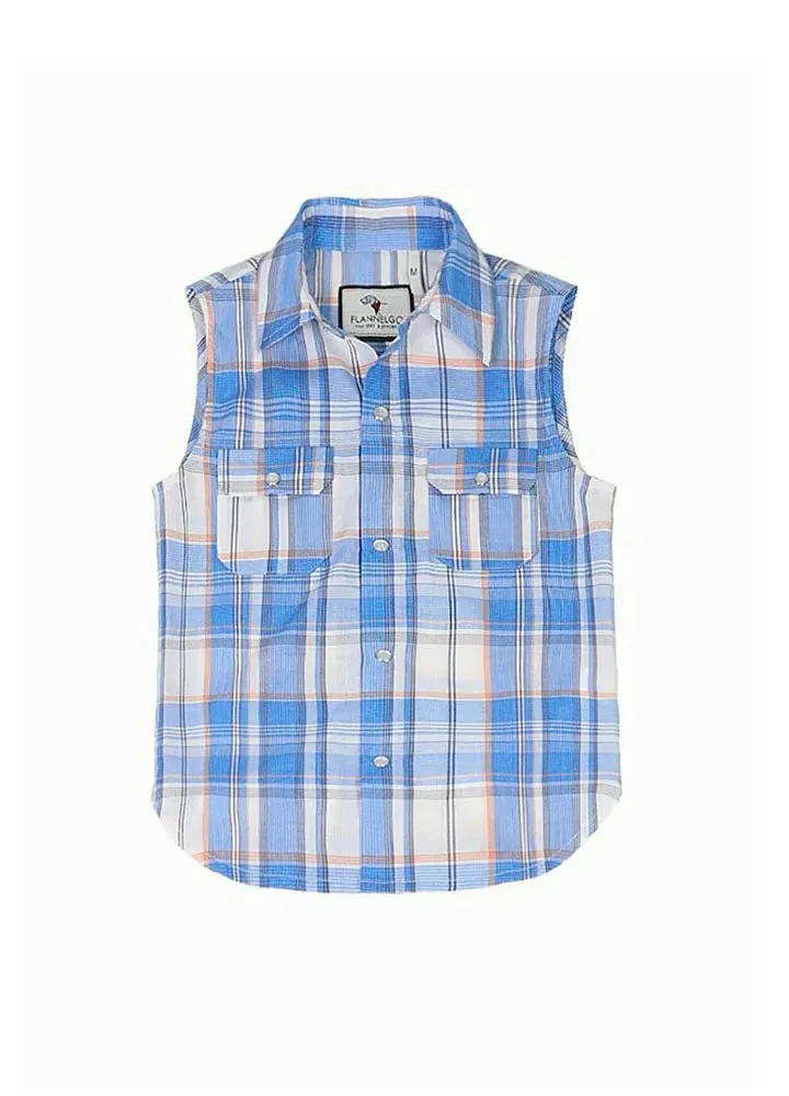 Kid's Western Snap Plaid vest