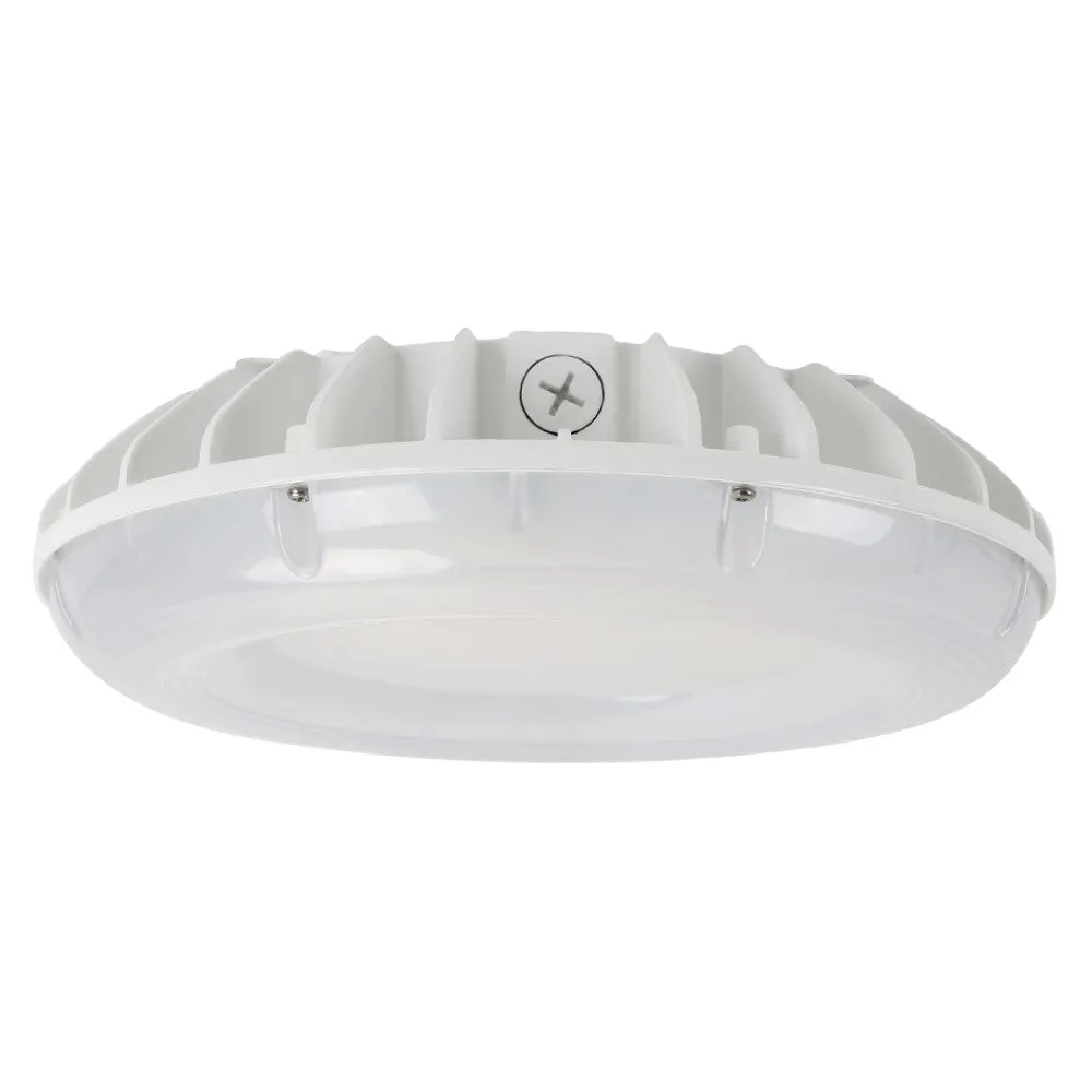 Konlite LED Canopy CP0203 Series - 60W/48W/36W/25W Selectable - 7,700 Lumens - 5000K/4000K - 120-277V - White - 150W Equal