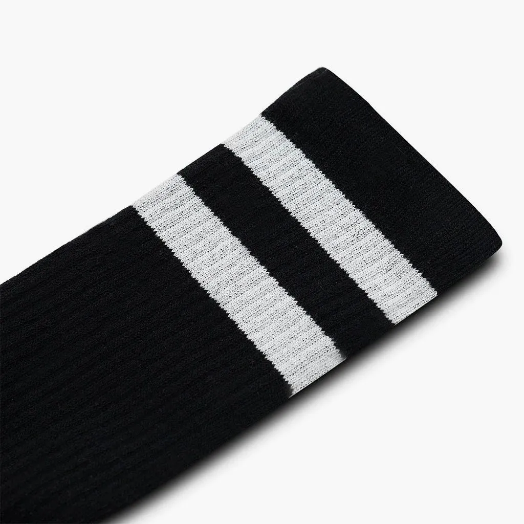 Men's Eco-Friendly Crew Socks | Black   White