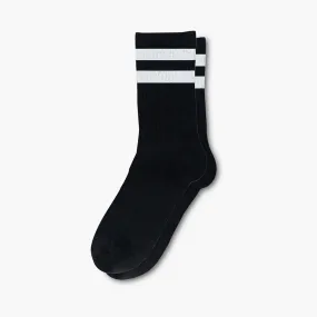 Men's Eco-Friendly Crew Socks | Black   White